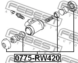 Repair Kit, wheel brake cylinder