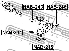 Mounting, control/trailing arm
