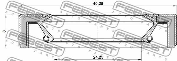 Shaft Seal, drive shaft (95GAY-26400808R)