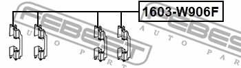 Accessory Kit, disc brake pad (1603-W906F)