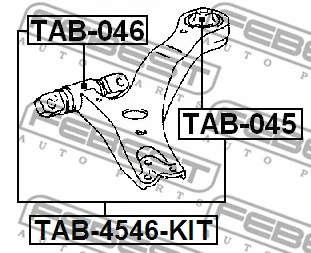 Mounting, control/trailing arm