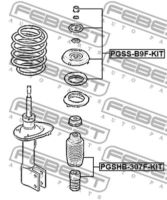 Dust Cover Kit, shock absorber (PGSHB-307F-KIT)