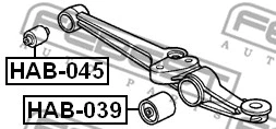 Mounting, control/trailing arm
