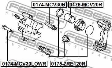 Guide Bolt, brake caliper