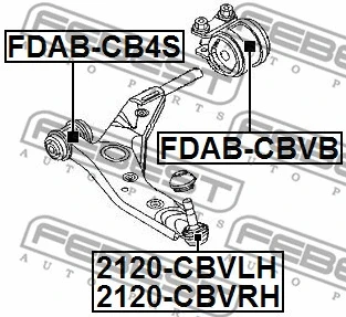 Mounting, control/trailing arm