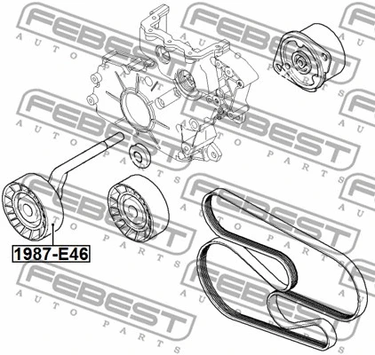 Tensioner Pulley, V-ribbed belt