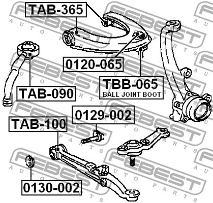Mounting, control/trailing arm