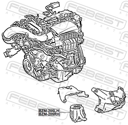 Mounting, engine