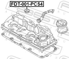 Gasket, cylinder head cover (FDT-001-PCS4)