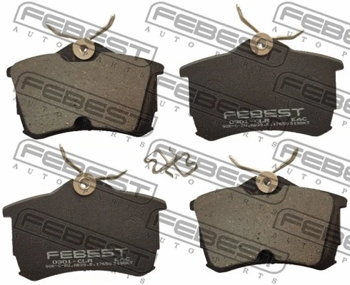 Brake Pad Set, disc brake (0301-CLR)