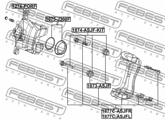 Bellow, brake caliper guide