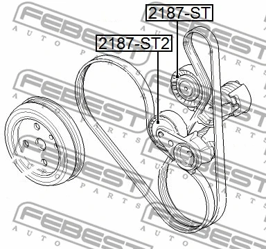 Tensioner Pulley, V-ribbed belt