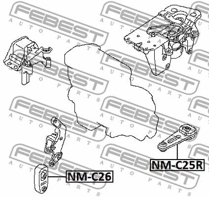 Mounting, engine (NM-C25R)