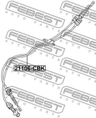 Cable Pull, manual transmission (21106-CBK)