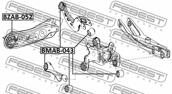 Mounting, control/trailing arm