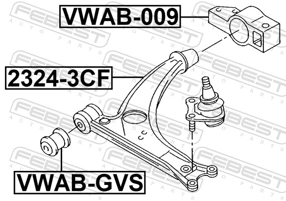 Control/Trailing Arm, wheel suspension