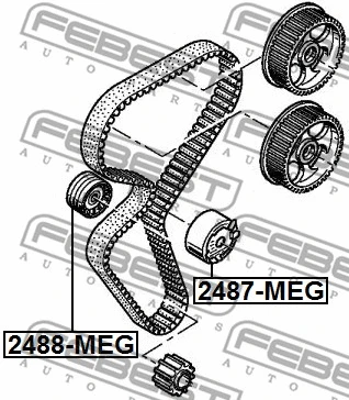 Deflection/Guide Pulley, timing belt
