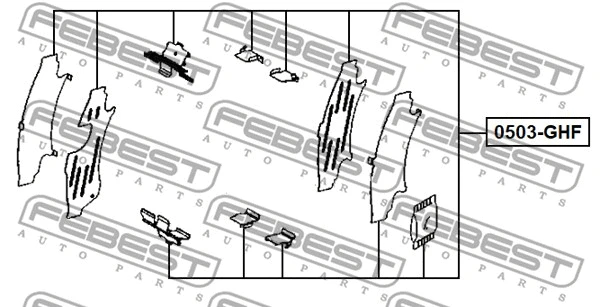 Accessory Kit, disc brake pad (0503-GHF)