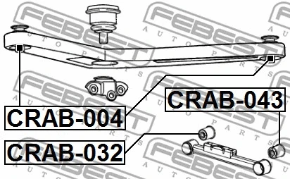 Mounting, control/trailing arm