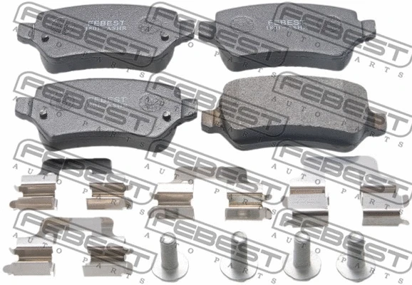 Brake Pad Set, disc brake (1801-ASHR)