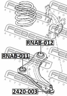 Mounting, control/trailing arm