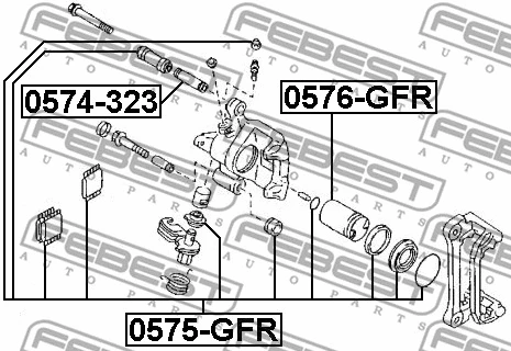 Guide Bolt, brake caliper
