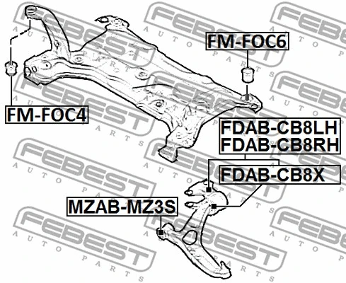 Bushing, axle beam
