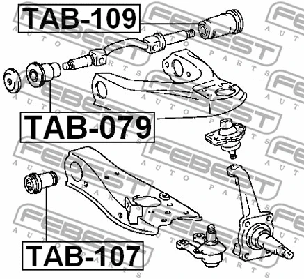 Mounting, control/trailing arm