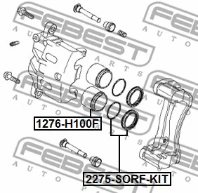 Piston, brake caliper