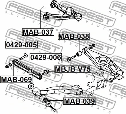 Mounting, control/trailing arm