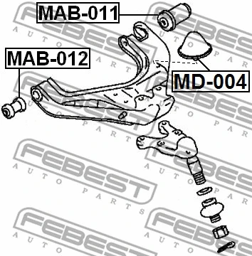 Mounting, control/trailing arm