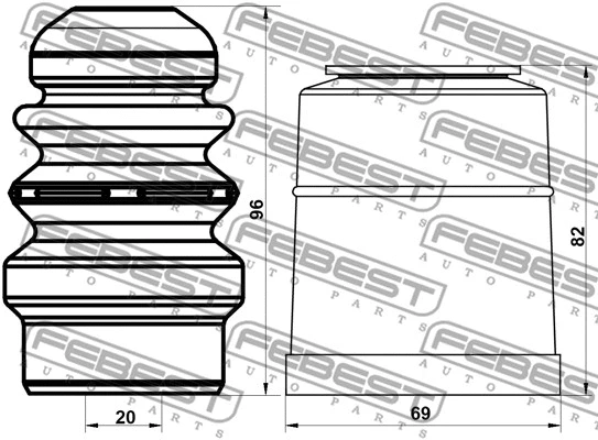 Dust Cover Kit, shock absorber