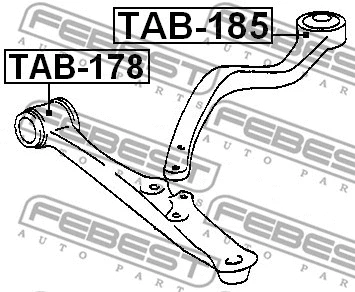 Mounting, control/trailing arm