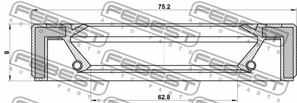 Shaft Seal, drive shaft (95GAY-64750808C)