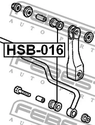 Bushing, stabiliser coupling rod
