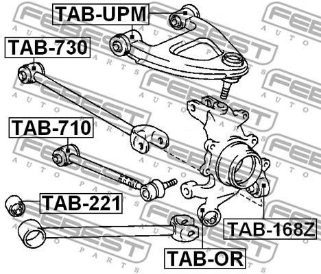 Mounting, control/trailing arm