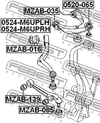 Mounting, control/trailing arm