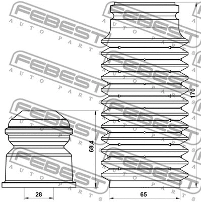 Dust Cover Kit, shock absorber