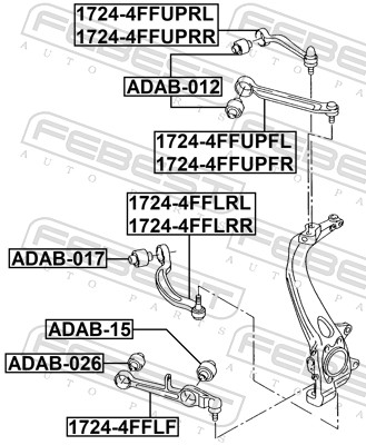 Mounting, control/trailing arm