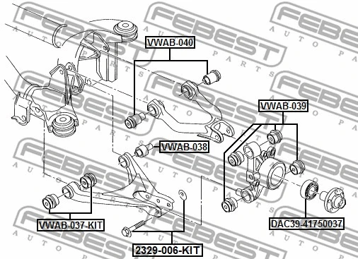 Mounting, control/trailing arm