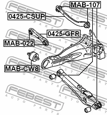 Control/Trailing Arm, wheel suspension