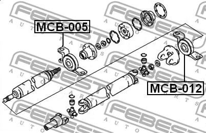 Bearing, propshaft centre bearing