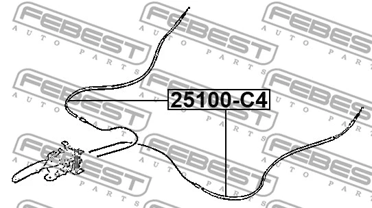 Cable Pull, parking brake (25100-C4)