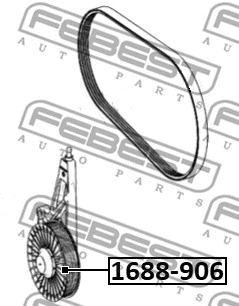 Deflection/Guide Pulley, V-ribbed belt