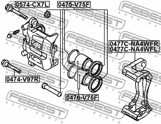 Piston, brake caliper