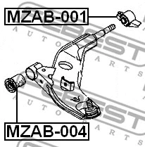 Mounting, control/trailing arm