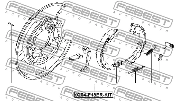 Accessory Kit, parking brake shoes