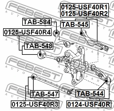 Mounting, control/trailing arm