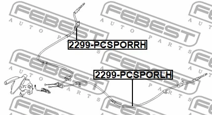 Cable Pull, parking brake (2299-PCSPORRH)