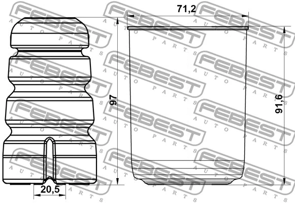 Dust Cover Kit, shock absorber